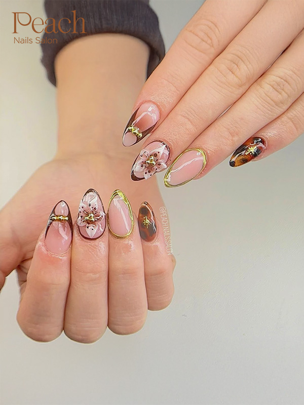 Peach Nails