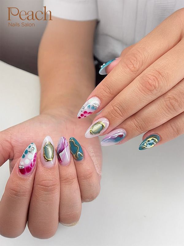 Peach Nails
