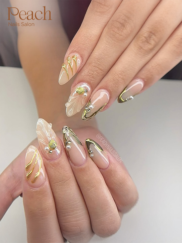 Peach Nails