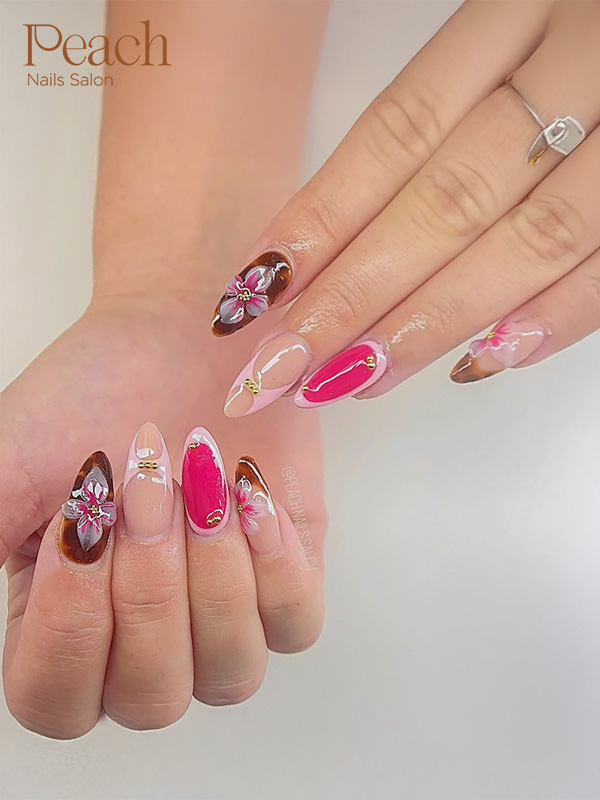 Peach Nails