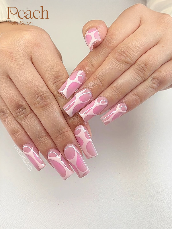 Peach Nails
