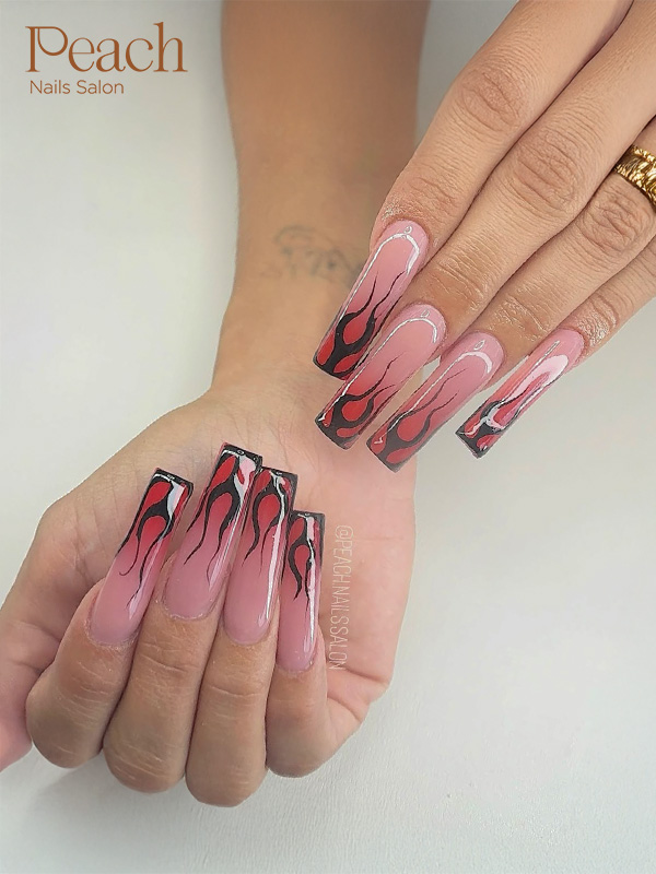Peach Nails
