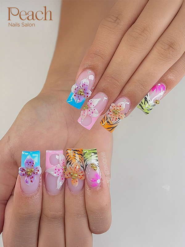 Peach Nails