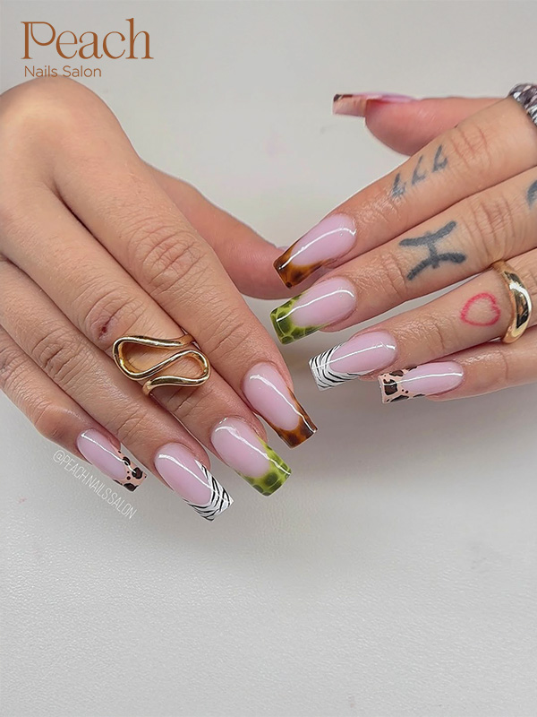 Peach Nails